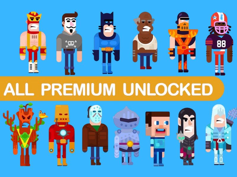 Hack Bowmasters Full Nhân Vật