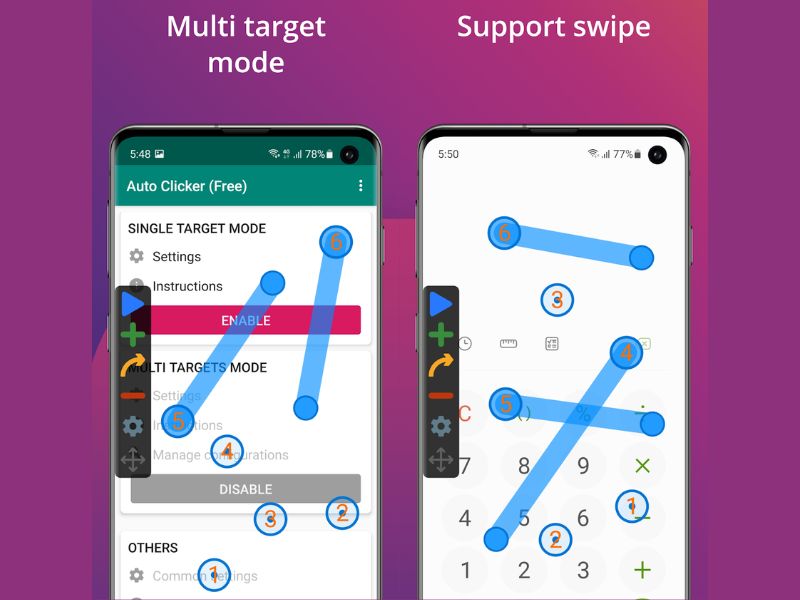Auto Clicker Hỗ trợ click nhiều điểm với khoảng thời gian khác nhau