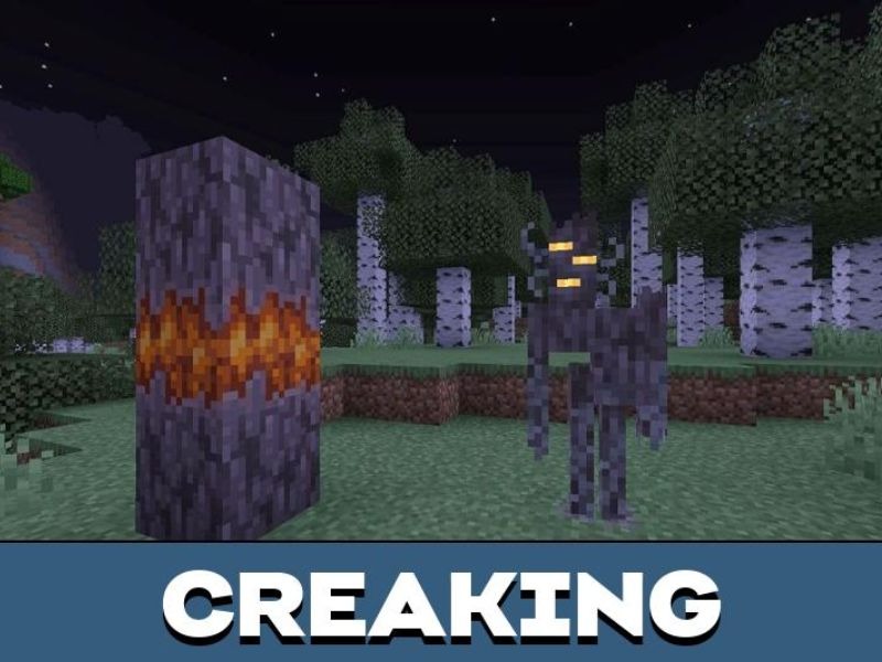 Minecraft 1.21 51 Quái vật Creaking vào ban đêm
