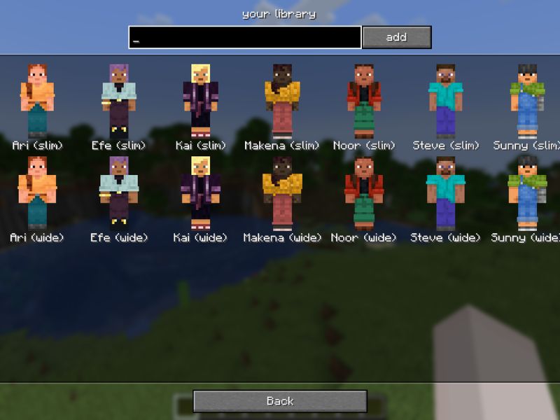 Minecraft Modpure Mở khóa tất cả các Skins