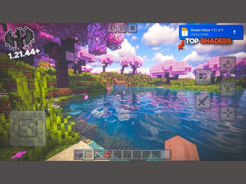 Minecraft Patch 1.21.44 Nâng cao đồ họa với shader ấn tượng