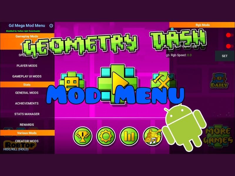 Tính Năng Đặc Biệt Trong Bản Geometry Dash Hack