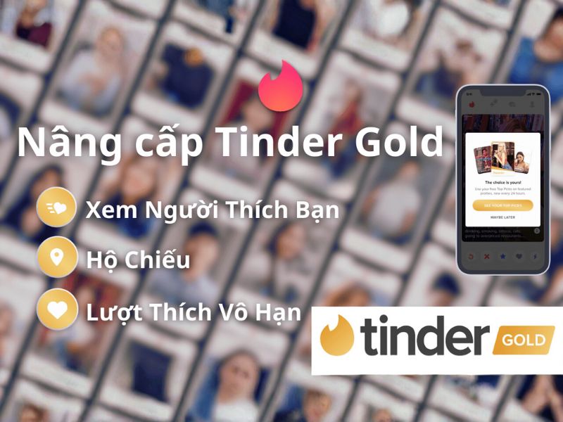 Tinder Mở khóa Gold
