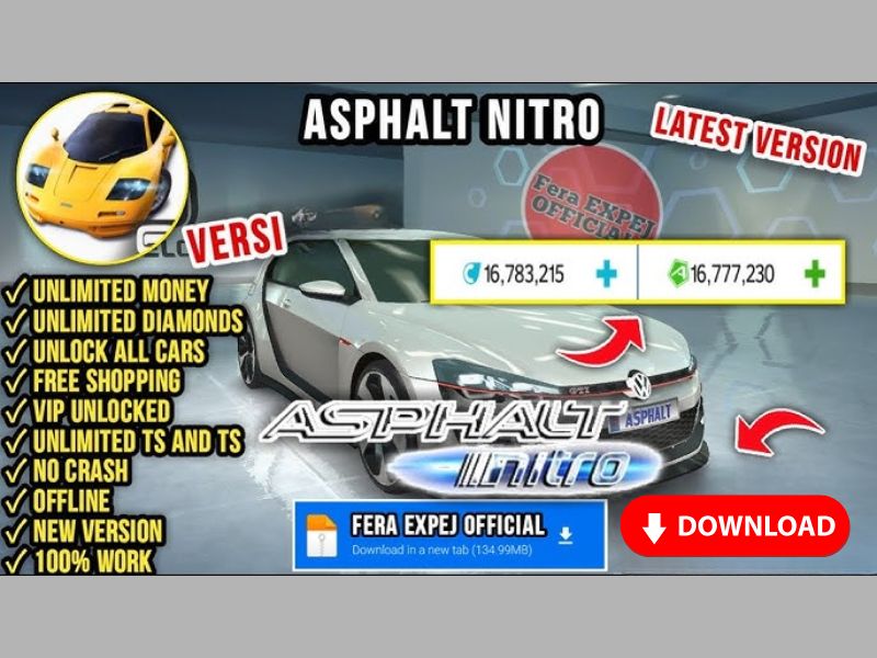 Tính Năng MOD Trong Hack Asphalt Nitro Mới Nhất